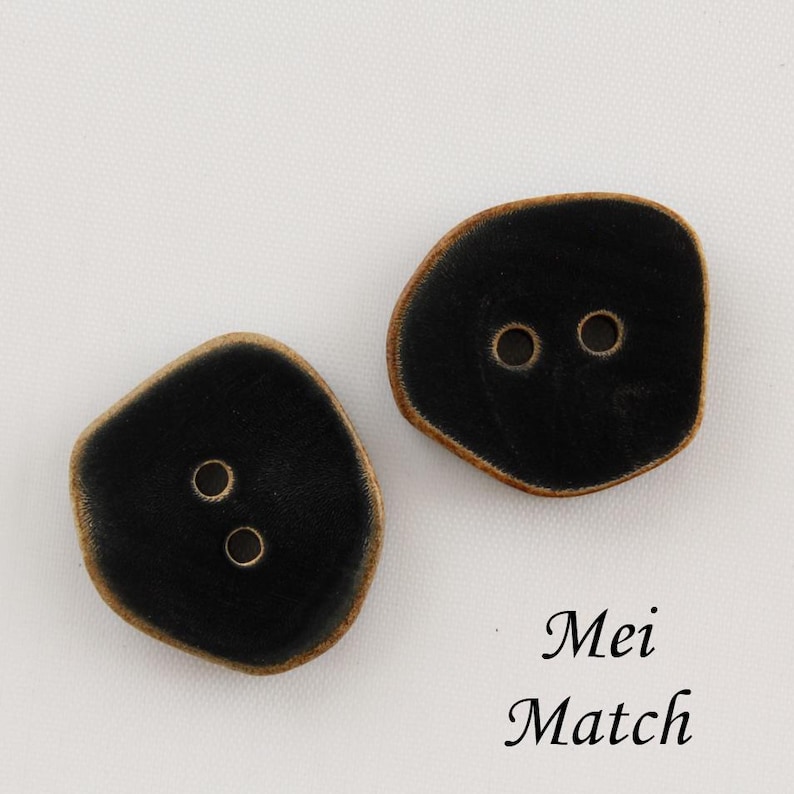 Genuine Horn Buttons, Rock Shaped, 12mm, 15mm, 20mm, Pack of 10(B825) image 2