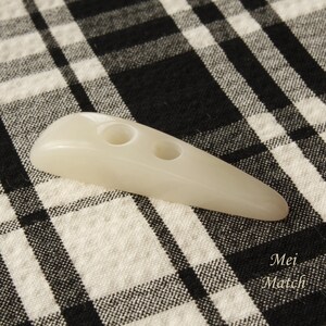 White Toggles Buttons, 40mm/1.57", Pack of 10(B378)
