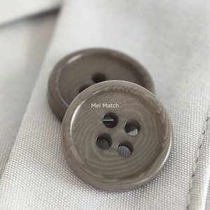 Dark Grey Corozo Buttons, 11mm, 15mm, 17mm, 20mm, Natural Colour May Vary, Pack of 10(B1056)