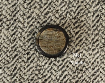 Echte Hornknöpfe mit gewölbter Optik, Vintage Look, 15 mm, 20 mm oder 25 mm, 10er Pack(B596)