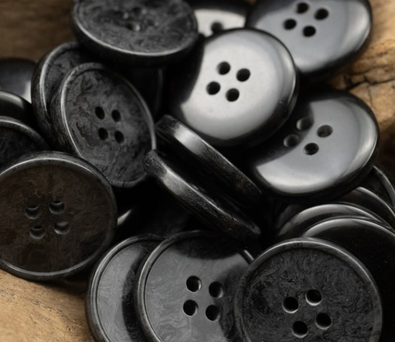 Matt Marble Stone Effect Buttons in Beige, Grey or Black, 15mm to 30mm ...