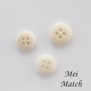 Natural Corozo Buttons Off White, 10mm to 20mm, Pack of 10(B509)