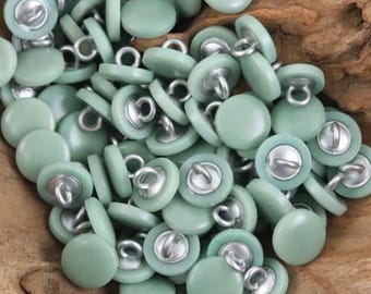 Green Corozo Buttons with Metal Shank, 11.5mm/0.45", Pack of 10(B1815)