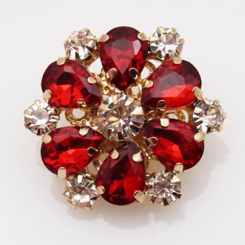 Rhinestone Button - Etsy