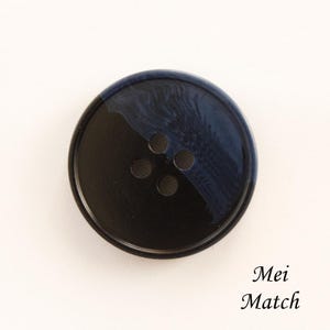Blaue Knöpfe mit Rand, Desgin ""Ocean in the Dark"", 15 mm, 17 mm, 20 mm, 23 mm oder 25 mm, 10er Pack (B1080)"
