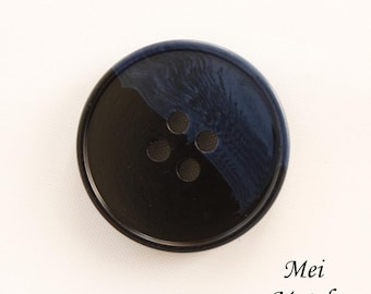 Dark Blue Buttons,Rim, " Ocean in the Dark" Desgin,  15mm, 17mm, 20mm, 23mm or 25mm, Pack of 10(B1080)