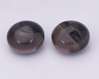 Warm Chestnut Brown Buttons, Plastic, 25mm, 30mm, Glossy Dome Buttons for Shearling or Winter Coats, Pack of 6(B1946)