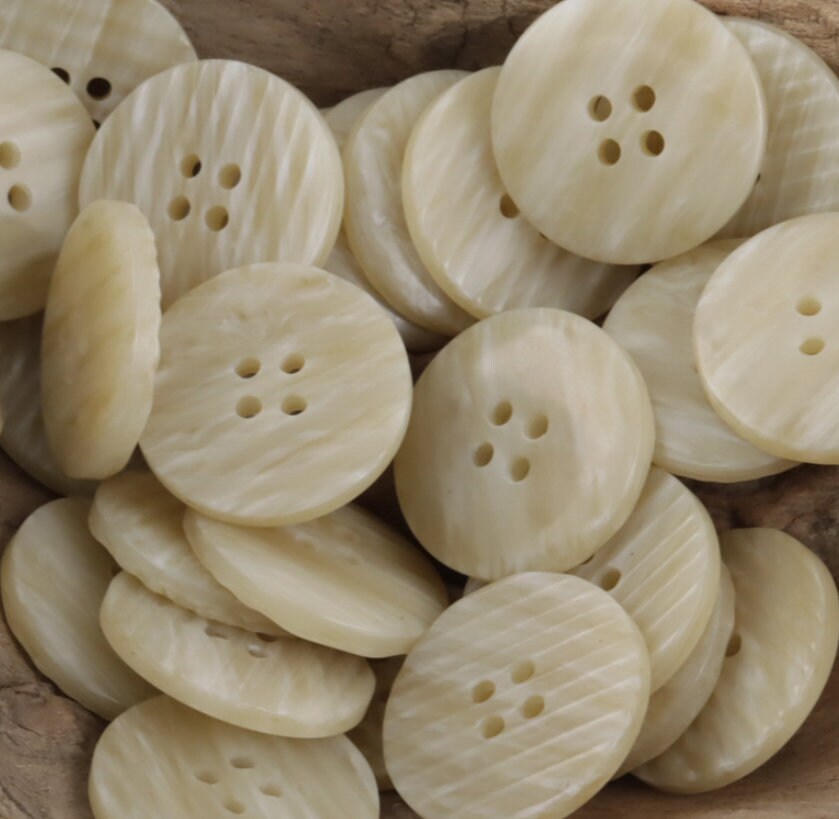 Beige 4 Holes Buttons, Stone Pattern Desgin, Plastic, 15mm, 21.5mm ...
