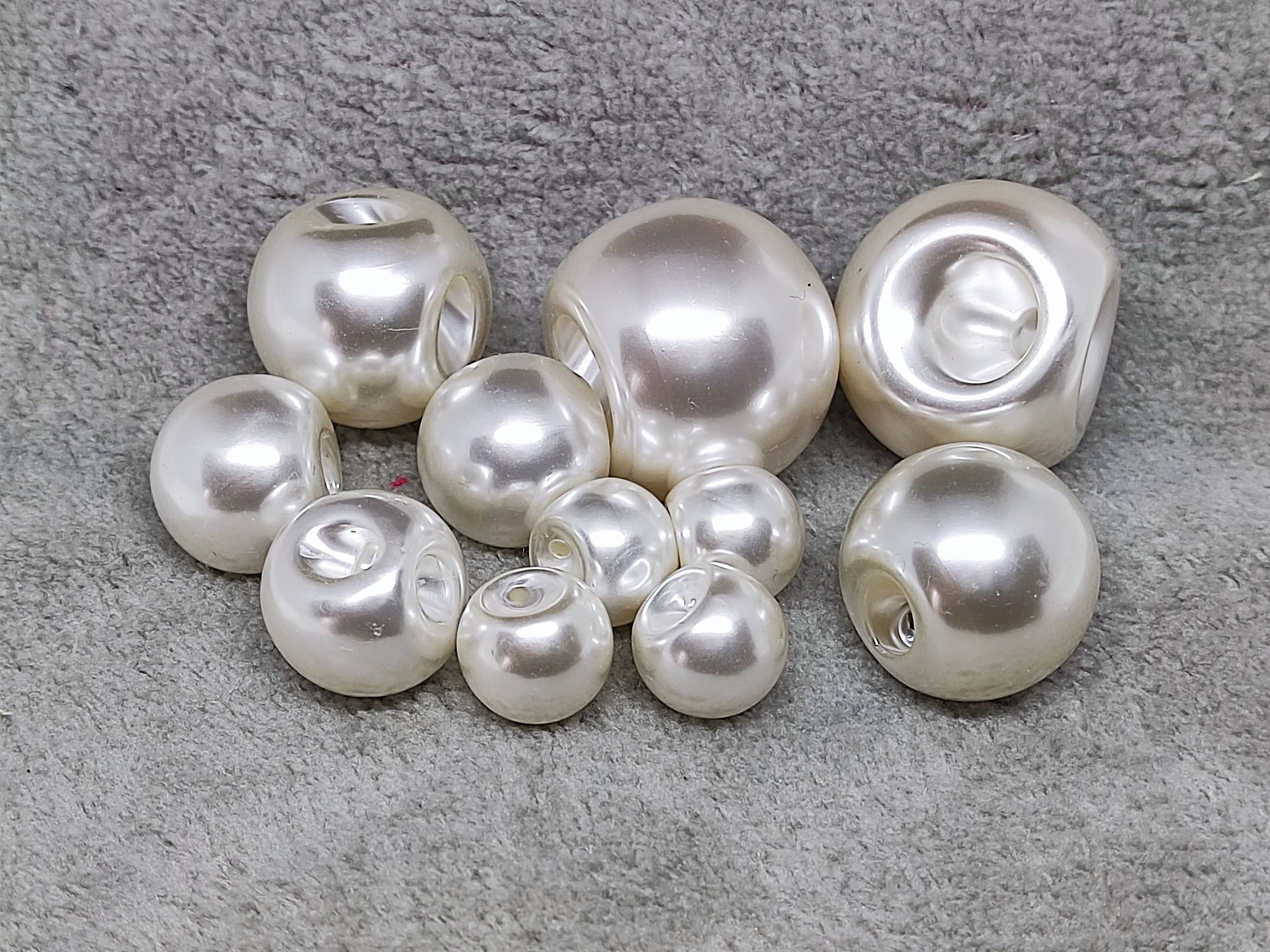 Lot De 20 Boutons Ronds Perle Dorés - 11mm - Pour Scrapbooking, Déco Et Couture