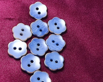 Lavender Flower Buttons , Corozo, 11mm, 13mm, 15mm or 20mm, Pack of 10(B1619)