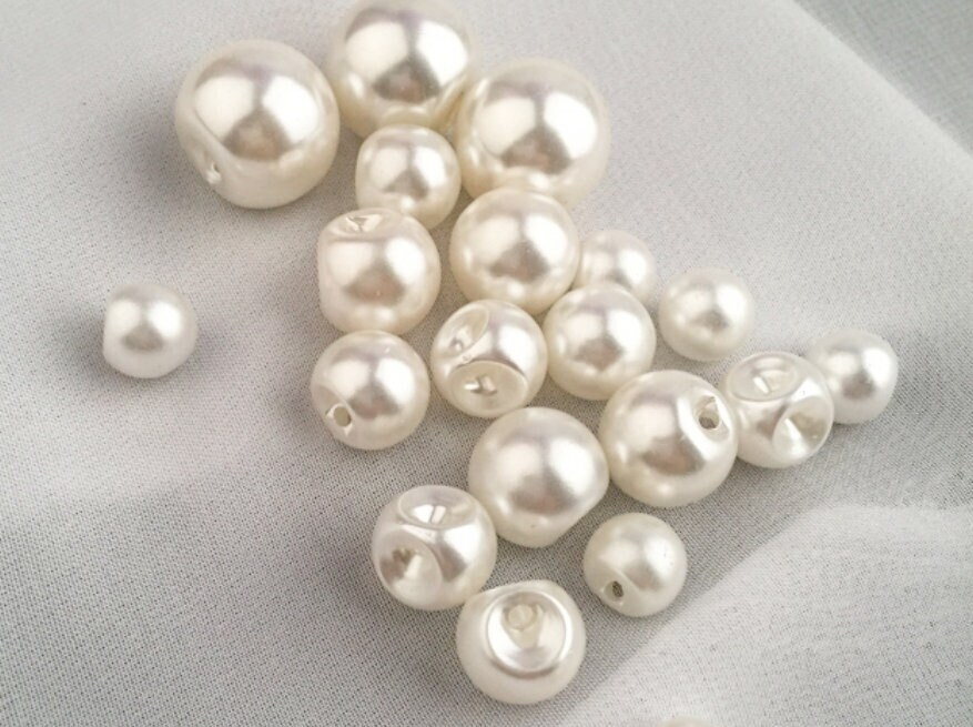 La Belleza Round Pearls, Sew on Pearls,3mm-10mm Pears,white,ivory,black  Pearls 200g/lot 