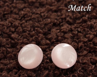 Bottoni rosa, effetto perlato, plastica, gambo posteriore, 11 mm/0,43", confezione da 20 (B579)
