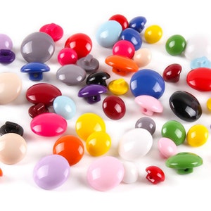 Half Ball Resin Buttons, Colorful, 15mm to 25mm, Pack of 10(B1305)