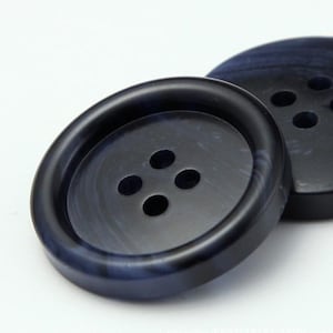 Dark Blue Buttons 4 Holes, Plastic, 15mm, 20mm 23mm or 25mm, Pack of 10(B1272)