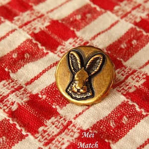 Rabbit Buttons, Metal, Ancient Gold Tone, 17.5mm, 20mm, 22.5mm or 25mm, Pack of 5(B1206)