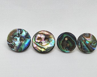 Abalone Natural Shell Buttons, 10mm, 12mm, 15mm, Every Button is Unique（B189）