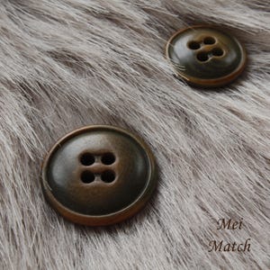 Corozo Buttons Chocolate Brown, Four Holes, 15mm, 17.5mm, 20mm 22.5mm or 25mm, Pack of 10(B614)