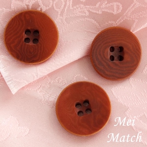 Botones de corozo marrón rojizo, 11 mm, 15 mm, 20 mm, paquete de 10 (B324)