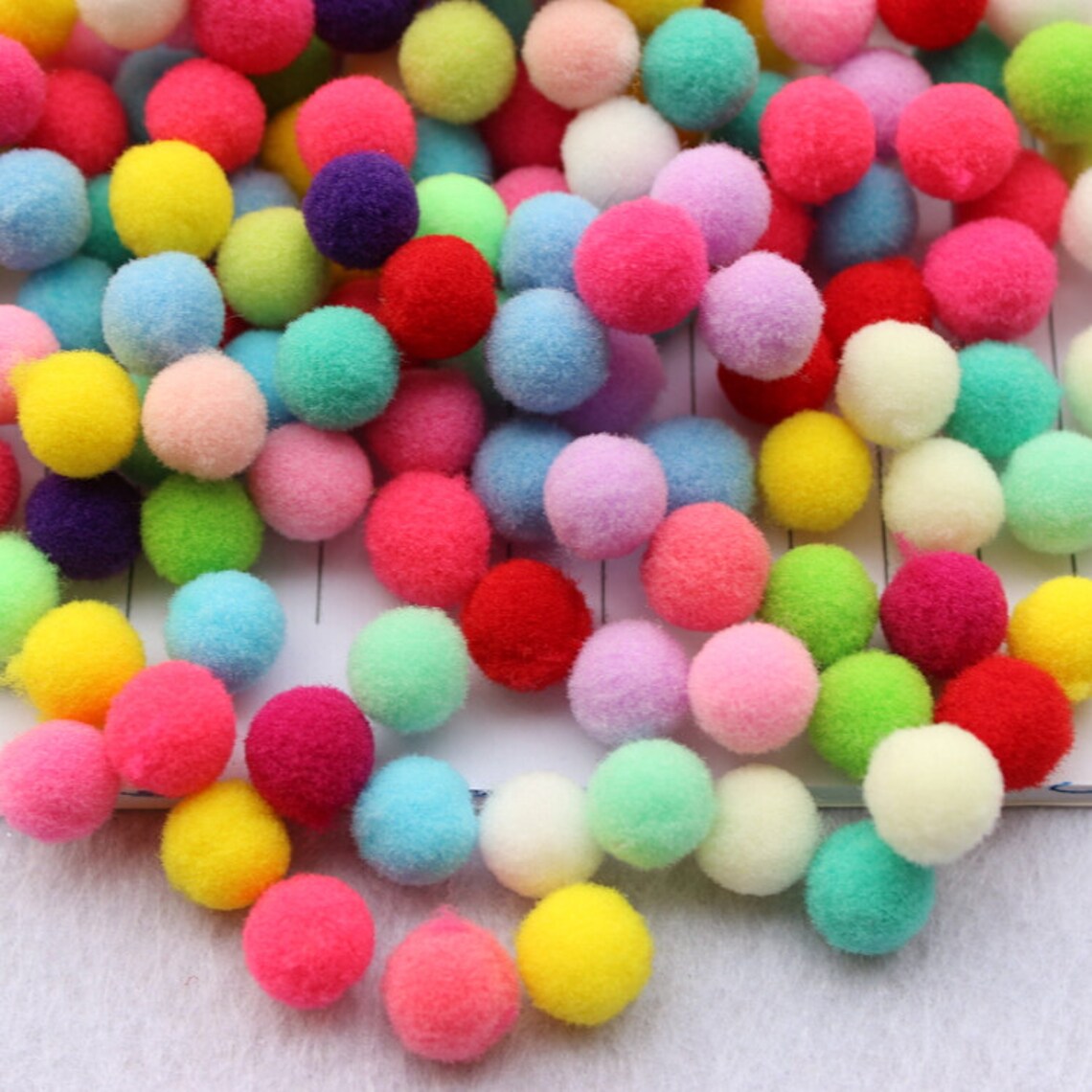 15mm0.6fetl Pom Pom Felt Balls Mini Colorful Pom Pom Etsy