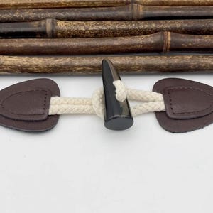 Dark Brown Tone Toggle Buttons, Pack of 5 Sets(B1283)