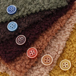 Blouse and Shirt Buttons Pearl Style, 11.5mm/0.45&quot; Beige, Brown, Red, Blue, Green, 15 Colors, Pack of 10(B038)