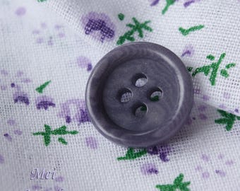 Corozo Knöpfe, lila, 4 Loch, 15 mm, 17.5 mm oder 20 mm, 10er Pack(B656)