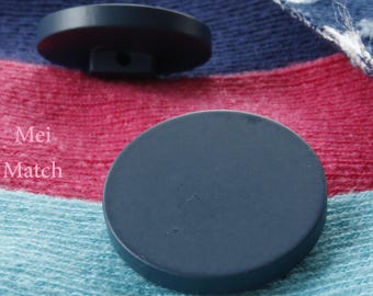 Bottoni blu opachi, gambo posteriore, plastica, 15 mm, 18 mm, 21 mm, 25 mm o 30 mm, confezione da 10 (B576)