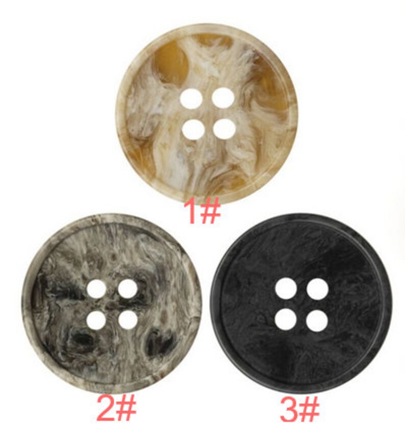 Matt Marble Stone Effect Buttons in Beige, Grey or Black, 15mm to 30mm ...
