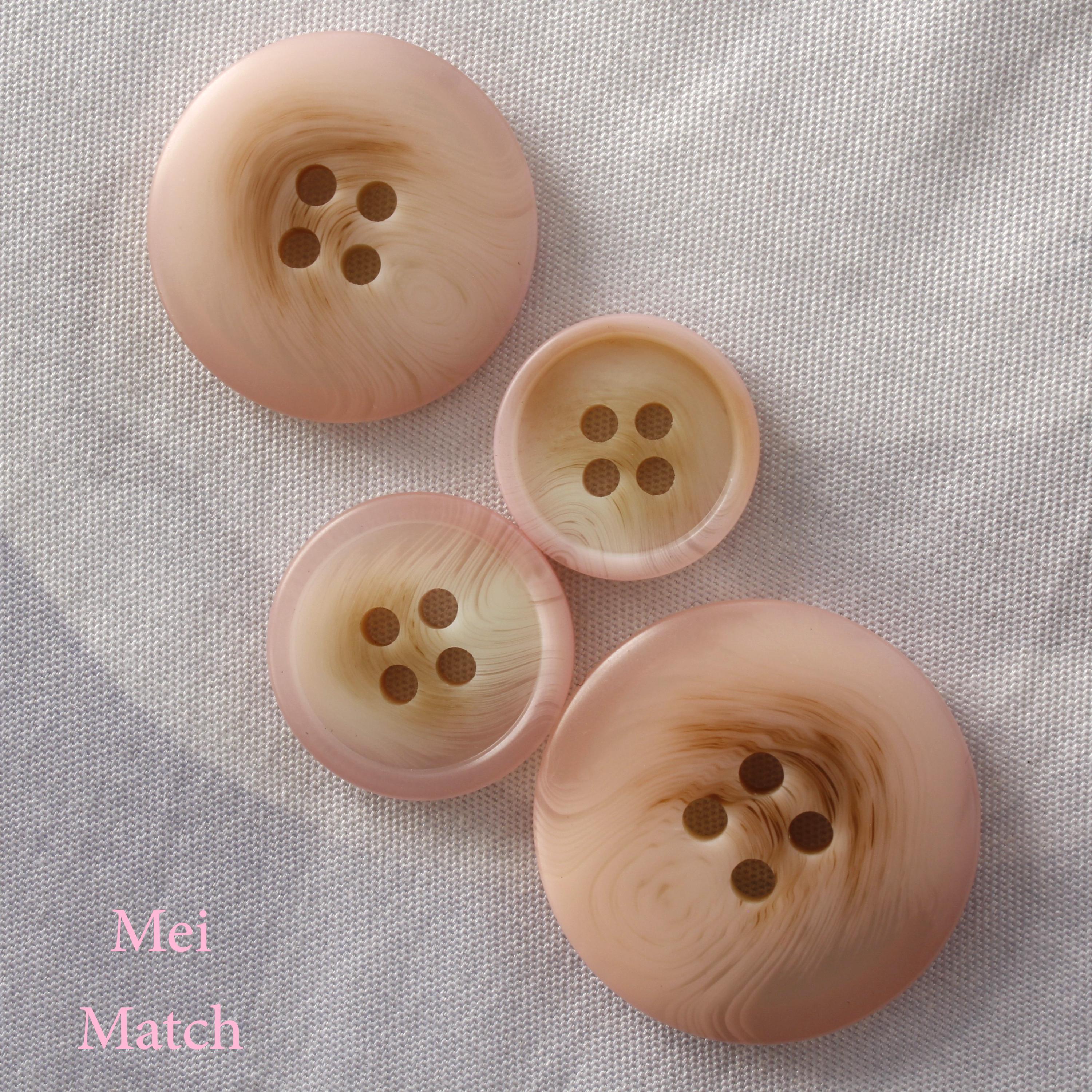 Obre Buttons Ombre Buttons Light Pink, 15mm, 17.5mm, 20mm, 22.5mm or 25mm, Pack of ...
