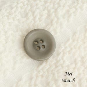 Botones de corozo gris claro, 4 agujeros, 11,5 mm, 15 mm, 17,5 mm, 20 mm o 25 mm, paquete de 10 (B884)