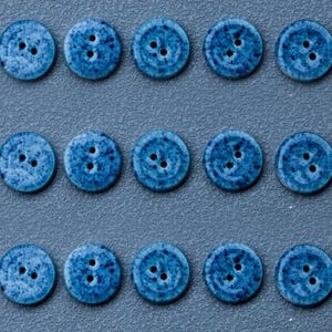 Sapphire Blue Ceramic Buttons, 14mm, Pack of 2 or 6 (B1745)