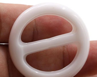Weiße Schnallen, Kunststoff, passend für Gürtel 2 cm, 3 cm, 4 cm oder 5 cm, 2er-Pack (B991)