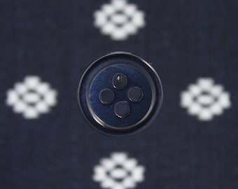Mother of Pearl Shell Buttons, Dark Blue, 11.5mm, Pack of 10(B646)