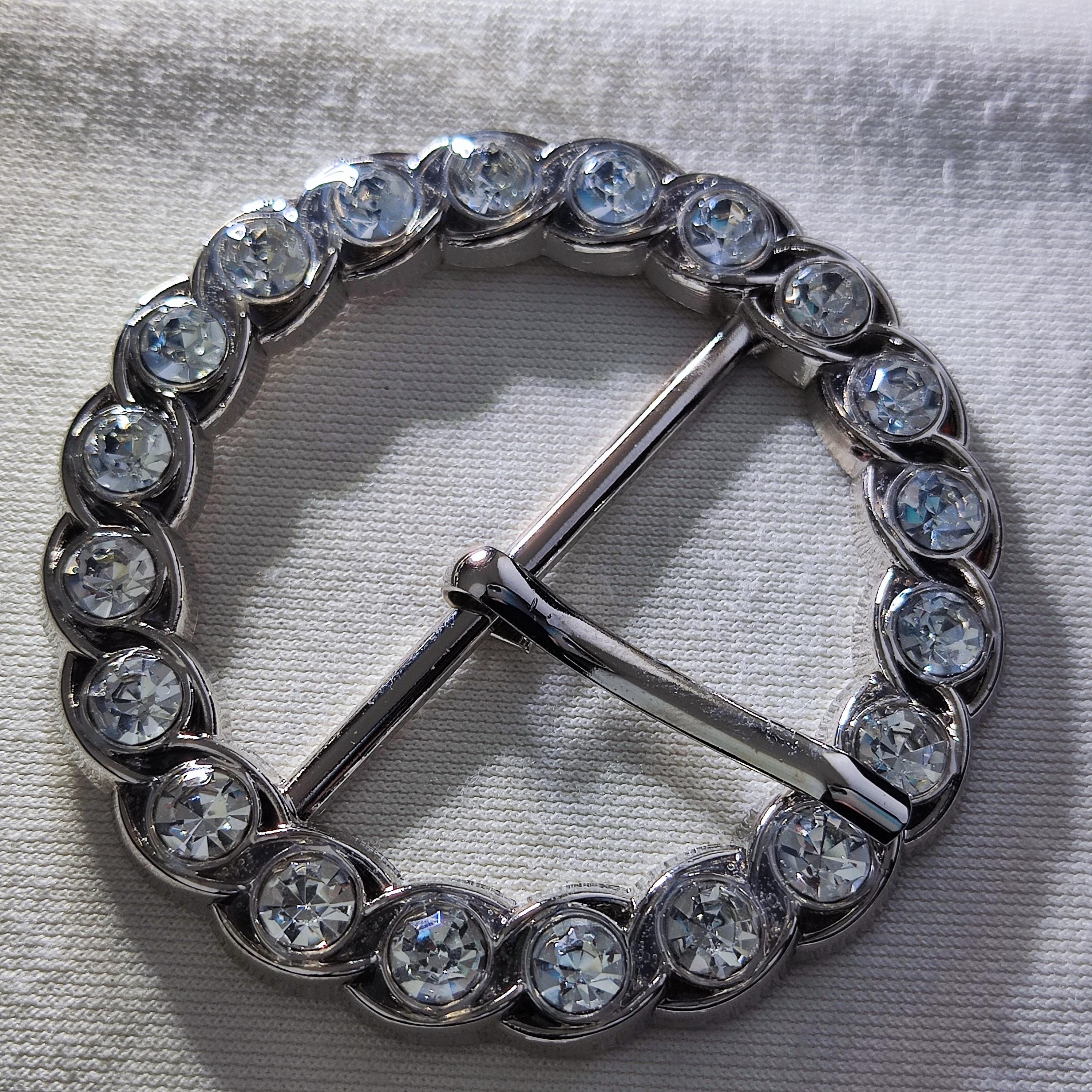 Silver Round Crystal Bow Buckle Metal Adjustable Fashion Cinch Belt - NEW il_fullxfull.4230590789_eatg.jpg main image 3