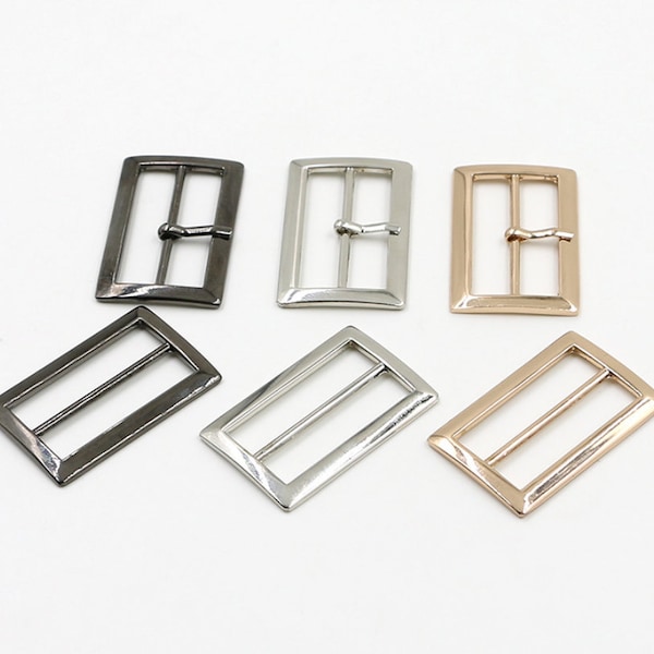 Metal Buckle in Black, Gold or Silver Tone, 5 Sizes Available, Pack of 2(B100)