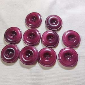 Botones de corozo, color púrpura burdeos, 15 mm, 18 mm, 20 mm, paquete de 10 (B1768)