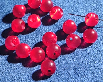 Bright Red Buttons, Back Holes, 10mm/0.39", Pack of 20(B2002)