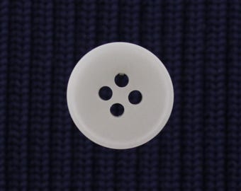 Shirtknopen 11,5 mm/0,45", gebroken wit, dunne rand, corozo, verpakking van 10 (B664)