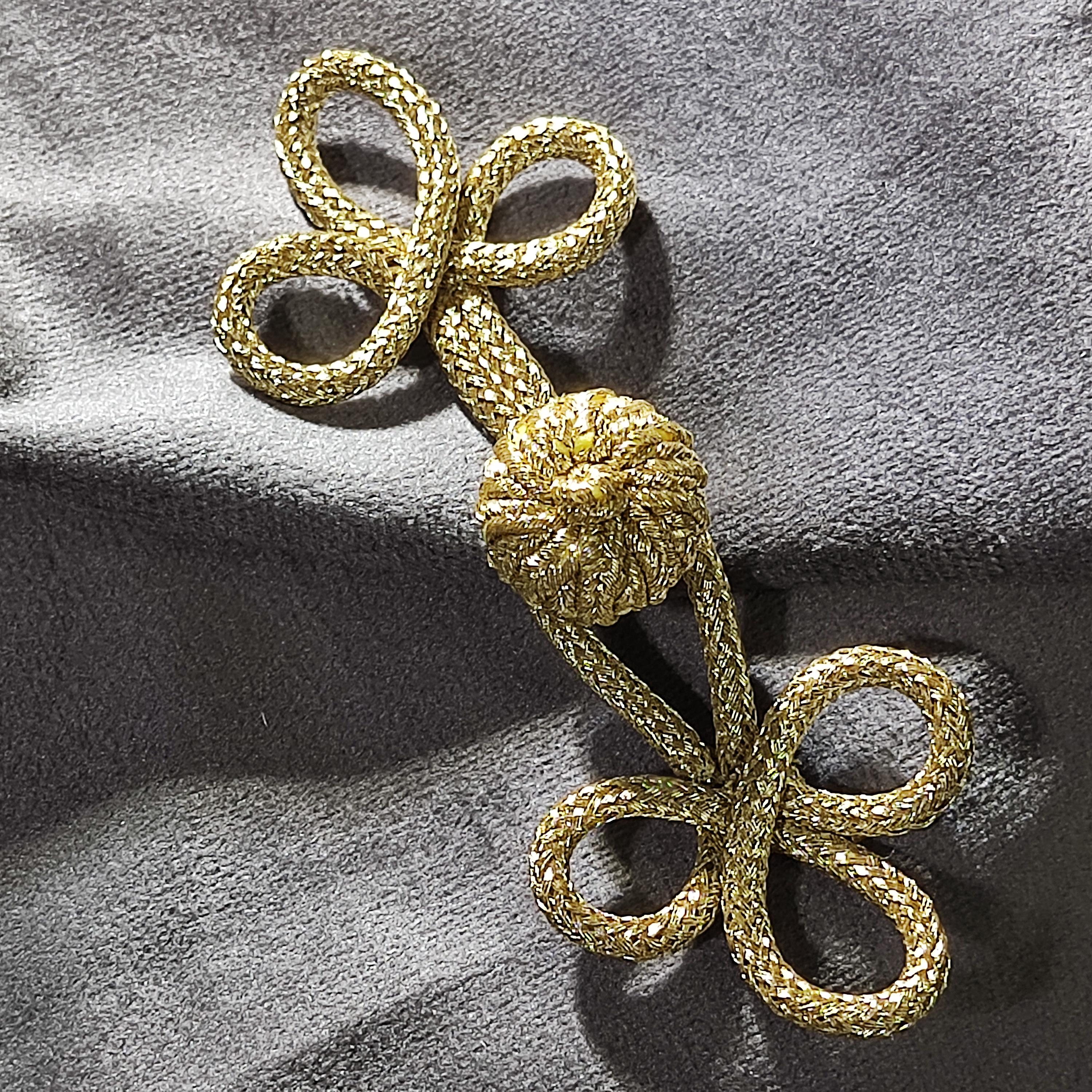 Gold Frog Closures, Traditional Chinese Knot Buttons, 8.5cm X 3.5