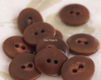 Oval Corozo Buttons, Brown, 15mm, 17mm, 20mm, Color May Vary Slightly, Pack of 10(B1942)