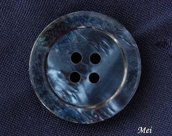Bottoni blu perlati, plastica, da 11,5 mm a 25 mm, confezione da 10 (B568)