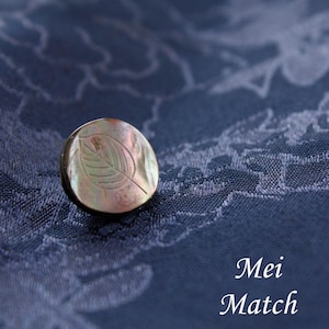 Real Abalone Shell Button Grey, Metal Shank Back, Leaf Design, 12.5mm/0.45", Pack of 5(B597)