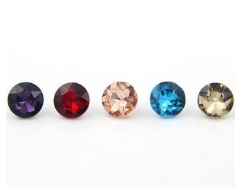 6 PCS Diamanté Buttons, Shank Jewel Buttons, 10mm/0.39" or 12mm/0.47"(B049)