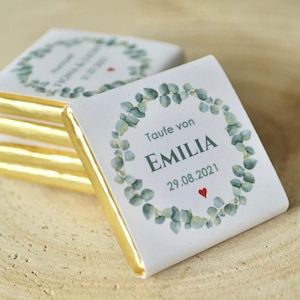 Personalized chocolate gifts for weddings, baptisms, communions, confirmations | small thank you | give away chocolate bars