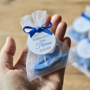 FISH Soap for Communion, Confirmation, Baptism - Handmade Soap - Fish green / Eucalyptus motif