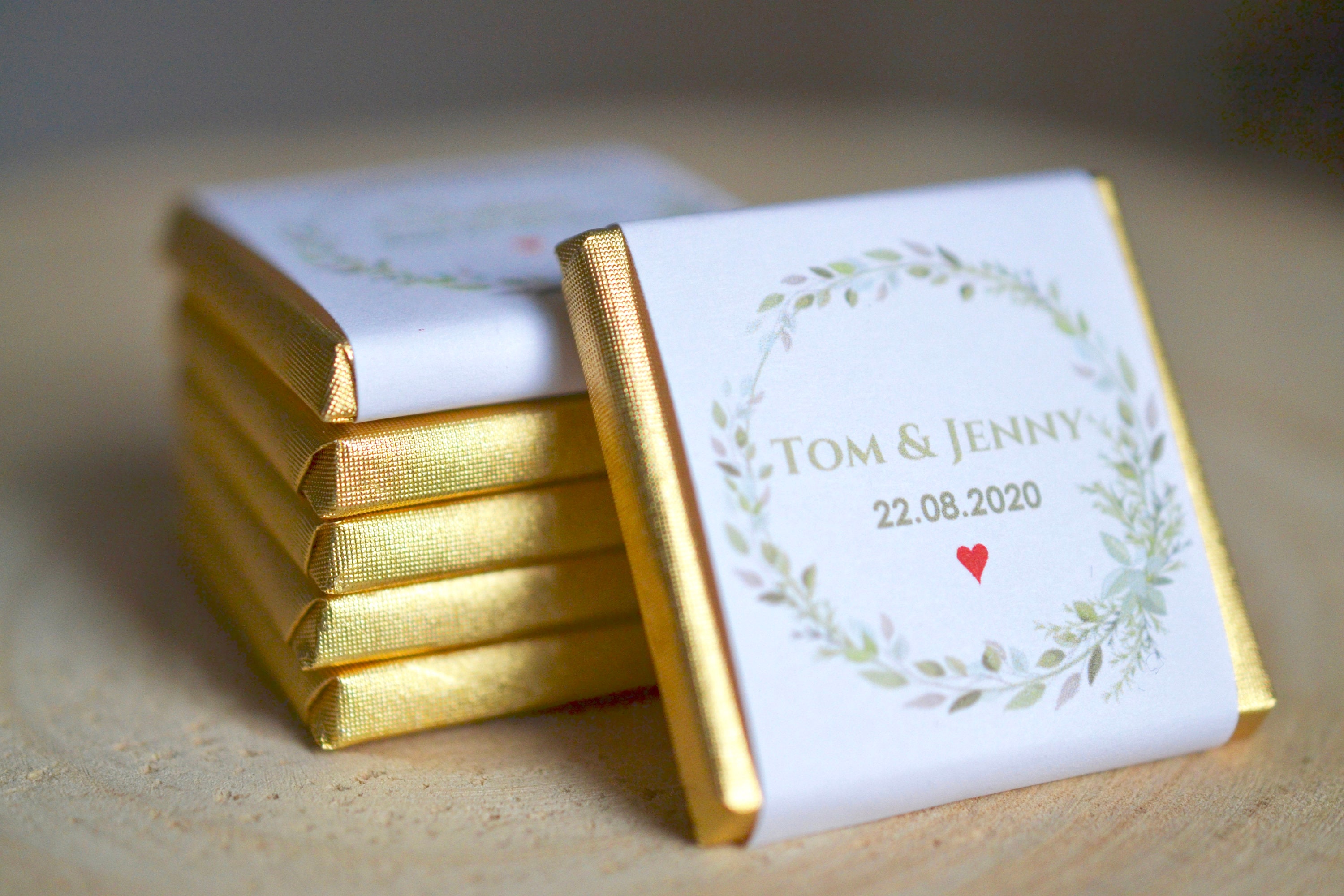 Schokotäfelchen als Gastgeschenke zur Hochzeit Schokolade Etsy.de