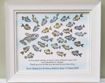 A framed Team or Class gift of thanks or appreciation a retirement or Christmas present to give to your teacher, mentor or boss.