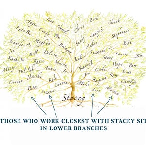 Tree With Branches Filled With Names of Colleagues, Mentees or Pupils ...