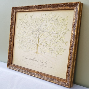 Framed Family Tree gift for parents, grandparents, inlaws or spouse. Filled with ancestors and descendants. image 4