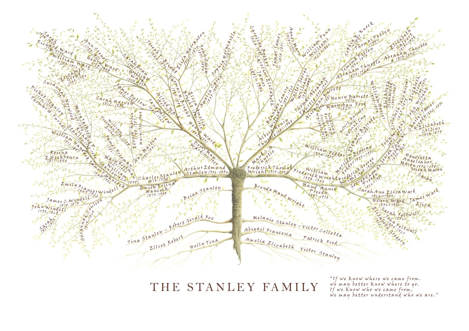 Family Tree Genealogy Chart Printing